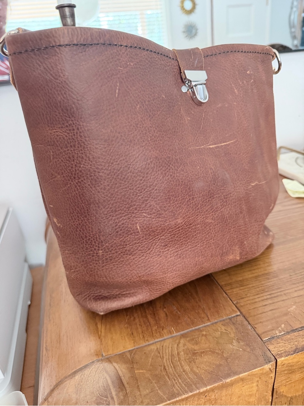 Amazing leather hippie purse - Picture 3 of 9